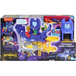 PISTA DC BATWHEELS BATMAN BATCAVERNA LANCIA E SFRECCIA PLAYSET