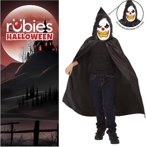 COSTUME CLOWN CON MANTELLO RASO RAGAZZO MISURA L