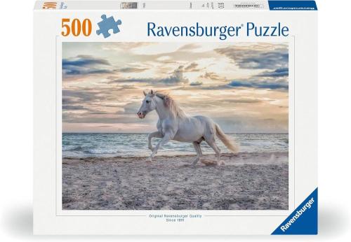 PUZZLE 500 PEZZI CAVALLO BIANCO IN SPIAGGIA