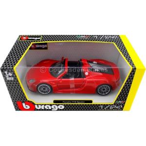 AUTO PORSCHE 918 SPYDER ROSSA IN SCALA 1:24