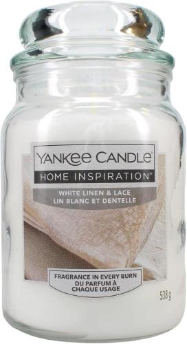 GIARA GRANDE YANKEE CANDLE 538G CANDELA PROFUMATA WHITE LINEN E LACE