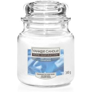 GIARA MEDIA YANKEE CANDLE 340G CANDELA PROFUMATA SOFT COTTON