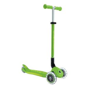 GLOBBER MONOPATTINO 3 RUOTE PRIMO PIEGHEVOLE RICHIUDIBILE VERDE MELA E VERDE LIME