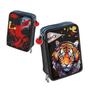 ASTUCCIO TRIPLO 3 ZIP GOPOP TIGER BEATS