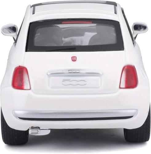 AUTO FIAT 500 2007 BIANCA IN SCALA 1:24
