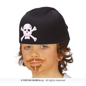 CAPPELLO BANDANA NERA DA PIRATA BAMBINO