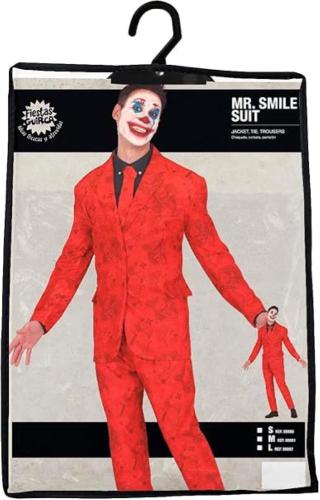COSTUME JOKER PAGLIACCIO BATMAN CON VESTITO ROSSO ADULTO TAGLIA 52-54 (L)
