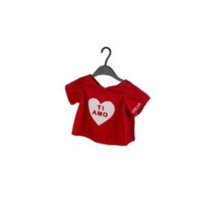 SAN VALENTINO T-SHIRT ROSSA STAMPATA TI AMO 80 E 100 CM
