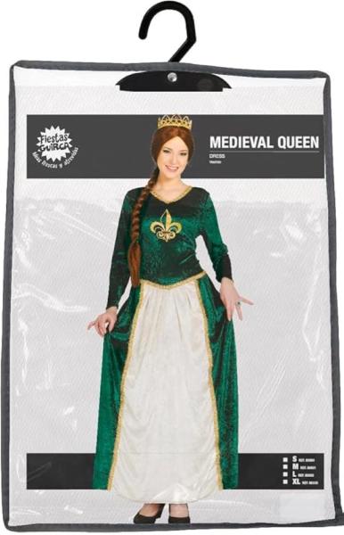 COSTUME REGINA MEDIEVALE ADULTA TAGLIA 44-46 XL