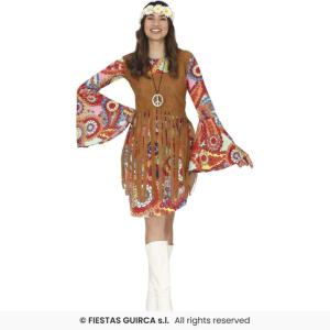 COSTUME HIPPIE ADULTA TAGLIA 44-46 XL