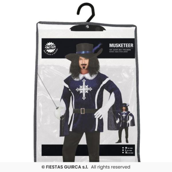 COSTUME MOSCHETTIERE ADULTO TAGLIA 54-56 XL