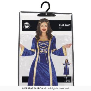 COSTUME DAMA BLU ADULTA TAGLIA 44-46 XL