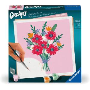 CREART ADULTI SERIE TREND QUADRATI - BOUQUET DI PAPAVERI