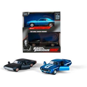 FAST & FURIOUS LEGACY SERIES TWIN PACK DODGE CHARGER E CHEVROLET CAMARO DOM TORETTO IN SCALA 1:32