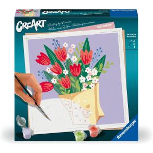 CREART ADULTI SERIE TREND QUADRATI - BOUQUET DI TULIPANI