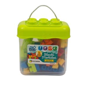 GIO' BABY - BLOCCHI MORBIDOSI 64 PEZZI 2 MOD.DI COLORE