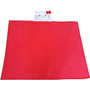 COPERTA IN PILE CON CAPPUCCIO HELLO KITTY FIOCCO ROSSO