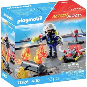 PLAYMOBIL ACTION HEROES - POMPIERE CON POMPA D'ACQUA
