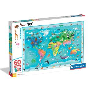 PUZZLE 60 PZ MAXI WILDLIFE MAP
