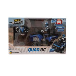 FAST WHEELS - QUAD RADIO COMANDATO CON PERSONAGGIO 1:12 2 COLORI