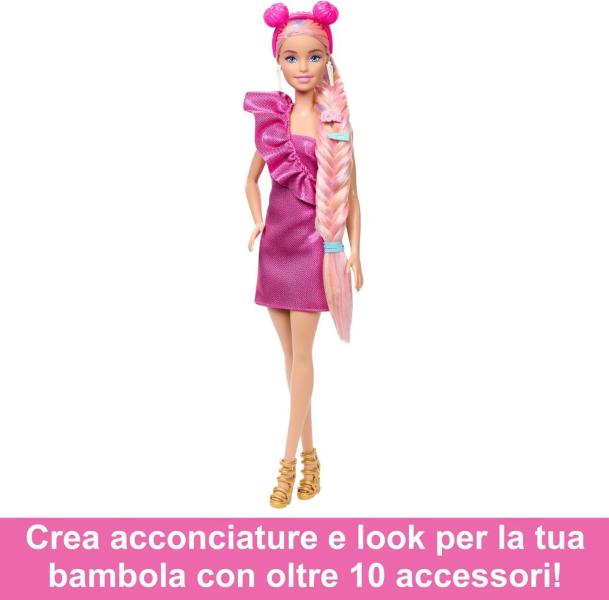 BARBIE HAIR PLAY ABITO ROSA