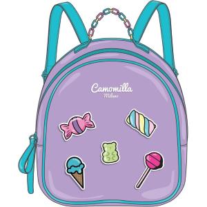 ZAINO MINI SMALL BACKPACK ZAINETTO MONOSCOMPARTO, LILLA, CATENA COLORATA CAMOMILLA SWEET