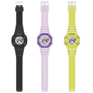 OROLOGIO DIGITALE SEVEN 3 COLORI VERDE LILLA NERO