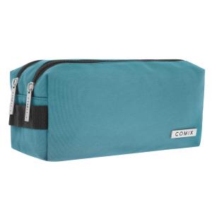 ASTUCCIO 2 ZIP MONOCOLORE AZZURRO AVIO COMIX