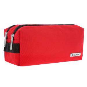 ASTUCCIO CON 2 ZIP MONOCOLORE ROSSO COMIX