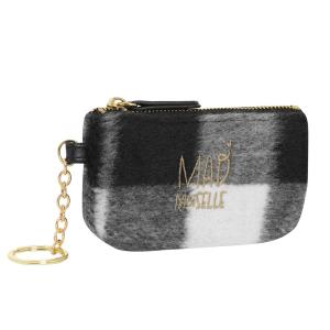 PORTACHIAVI POCHETTE CHECK QUADRETTI NERO E BIANCO