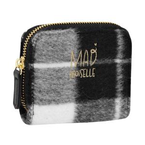 ZIPPY PORTAFOGLIO CHECK QUADRETTI BIANCO E NERO