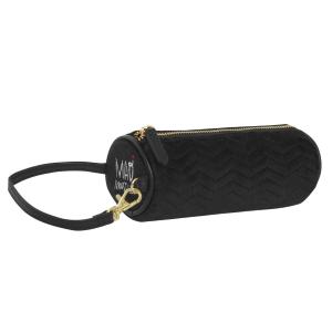 BEAUTY CASE ROUND NERA IN VELLUTO