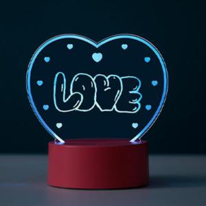 LAMPADA LED 3D FOLLOW YOUR HEART DIY