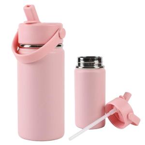 BORRACCIA BOTTIGLIA TERMICA 400 ML CON MANICO ROSA