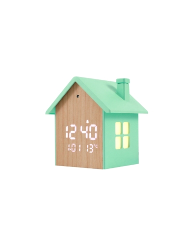 SVEGLIA CASETTA VERDE PASTELLO