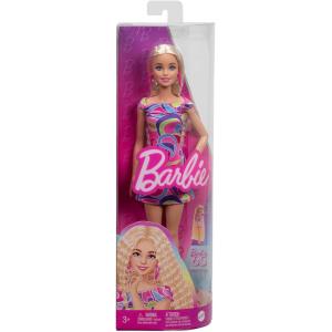 BARBIE® DOLL BIONDA CON VESTITO MULTICOLORE DA COLLEZIONE 65° ANNIVERSARIO