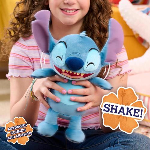 STITCH PELUCHE CRACK ME UP 28CM CON MOVIMENTI E SUONI JUST PLAY