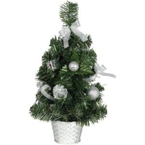 ALBERO DI NATALE DECORATO ARGENTO 30 CM