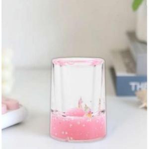 PORTAPENNE CON LIQUIDO ROSA CON UNICORNO XL1918A