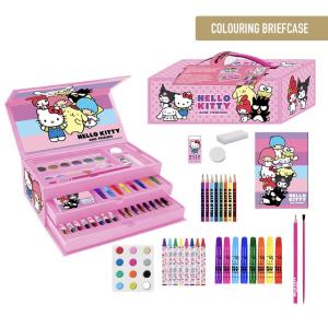 CASSETTIERA  SET DI CARTOLERIA COLORABILE HELLO KITTY KUROMI