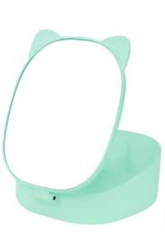 SPECCHIO DA TRUCCO PIEGHEVOLE VERDE ACQUA