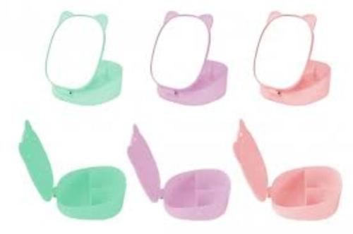 SPECCHIO DA TRUCCO PIEGHEVOLE VERDE ACQUA