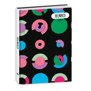 DIARIO TEENACE POCKET 12 MESI NERO CON CERCHI