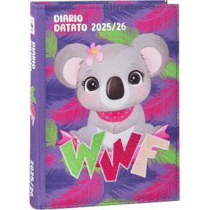 DIARIO 12 MESI STANDARD COP TESSUTO KOALA WWF ILLUSTRATO DATATO