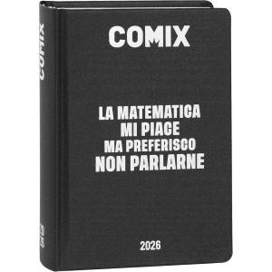 DIARIO AGENDA COMIX 16 MESI MIGNON PLUS BLACK & SILVER NERA E ARGENTO