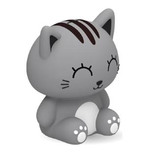 SALVADANAIO VERTICALE GATTO GRIGIO GREY CAT