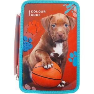 ASTUCCIO 3 ZIP COLOUR CODE ANIMAL SNAPSHOT ROSSO/BLU CAGNOLINO
