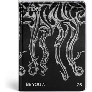 DIARIO AGENDA BE YOU OCTOPUS EASY DATATO COLORE NERO E ARGENTO
