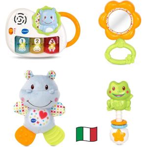 VTECH BABY IL MIO PRIMO MAGICO COFANETTO SET: PELUCHE, PIANOFORTE SPECCHIO E SONAGLIO