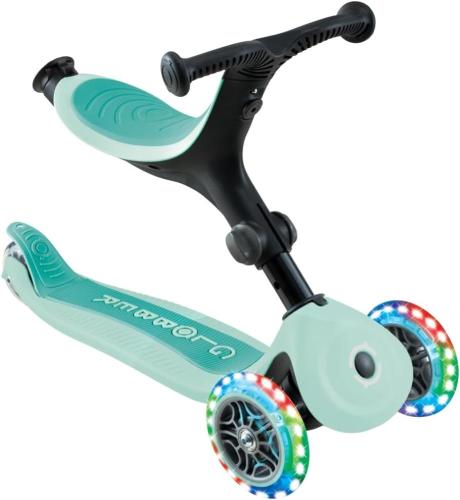 GLOBBER MONOPATTINO EVOLUTIVO GO-UP ACTIVE LIGHTS 360° - VERDE MENTA MINT-DARK MINT
